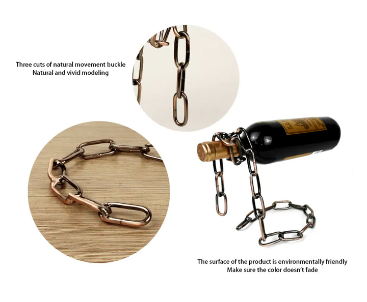 Magic Iron Chain Wine Bottle Holder - Choose Victor