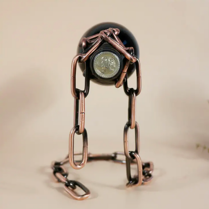 Magic Iron Chain Wine Bottle Holder - Choose Victor