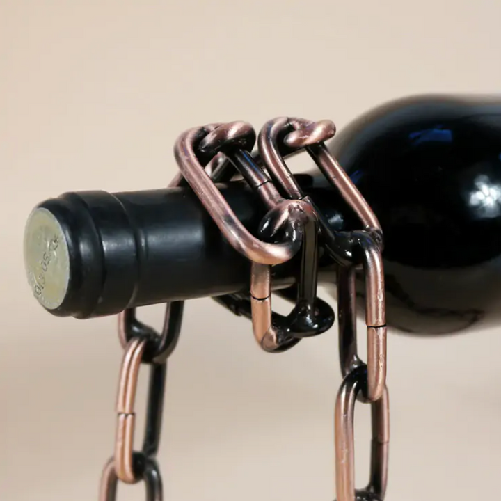 Magic Iron Chain Wine Bottle Holder - Choose Victor