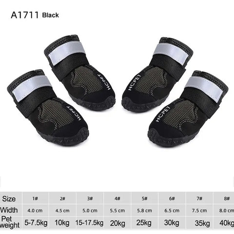Waterproof Reflective Dog Boots - Choose Victor