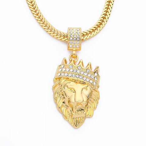 Men Lion Head Necklace - Choose Victor